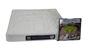 2008 First Base From Yankee Stadium - 2nd to Last Regular Season Game Played at Stadium (MLB AUth +Steiner)